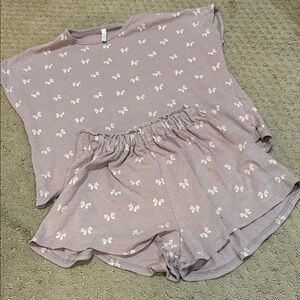 Rylee + Cru Mauve Butterfly Lounge Set